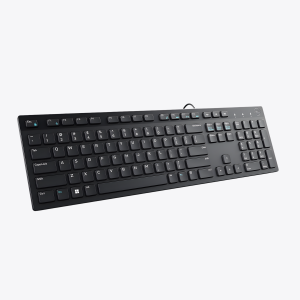 KB216 Wired Multimedia Keyboard - Full-Size Layout with USB Interface, Chiclet Keys, Spill Resistance with 3 Indicator Lights| Plug and Play| Hot Keys: Volume, Mute, Play/Pause, Backward, Forward