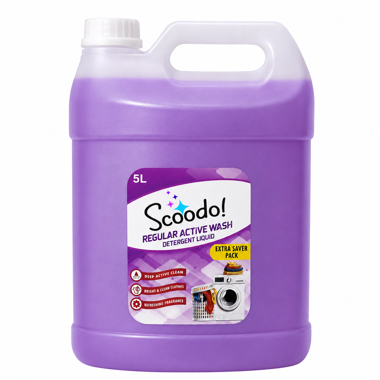 Scoodo Regular Active Wash Detergent Liquid - 5L