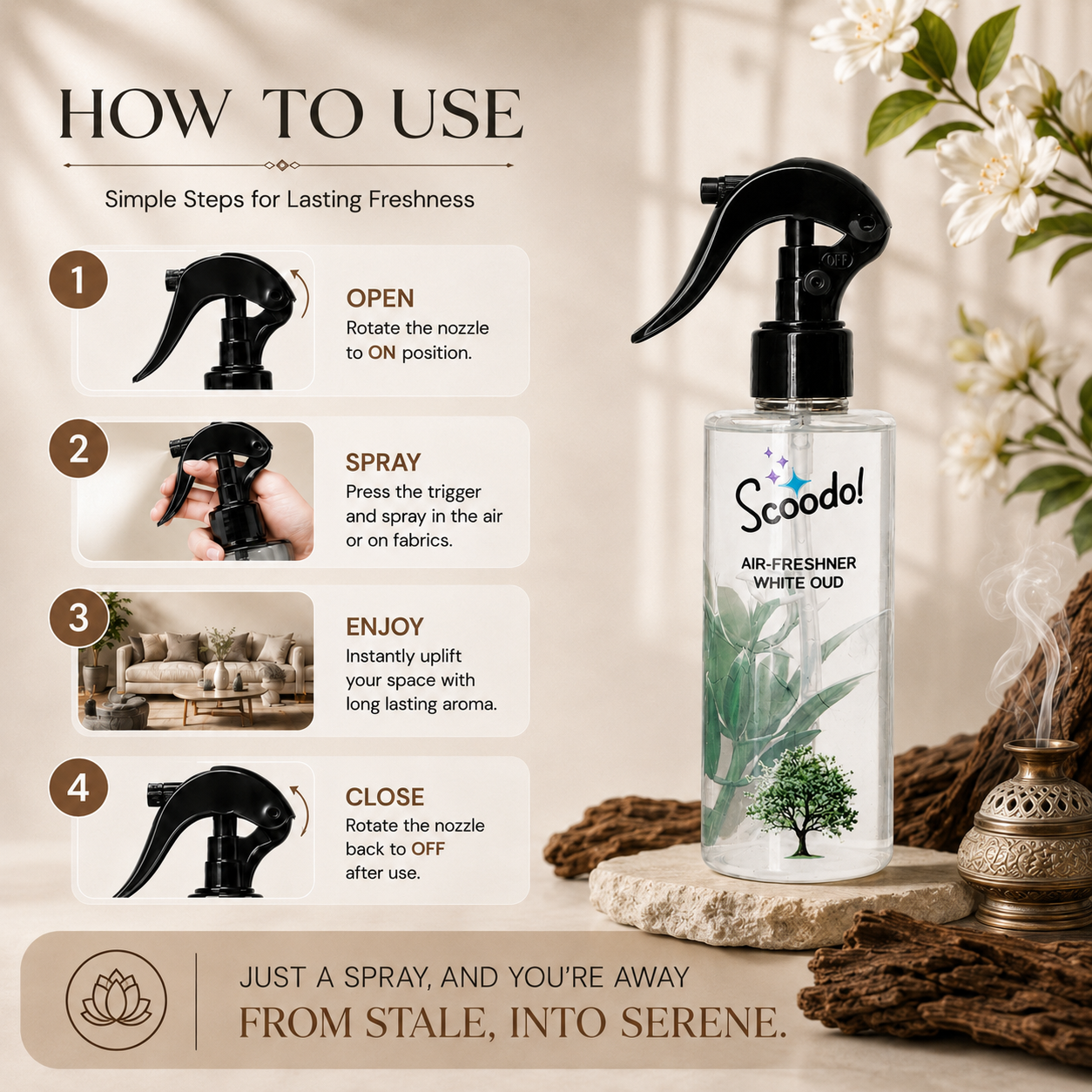 Scoodo Air Freshener – White Oud - Image 4